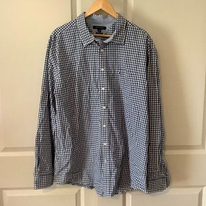 Tommy Hilfiger Classic Fit Check Button Down Men's Size XXL 100% Cotton Collared